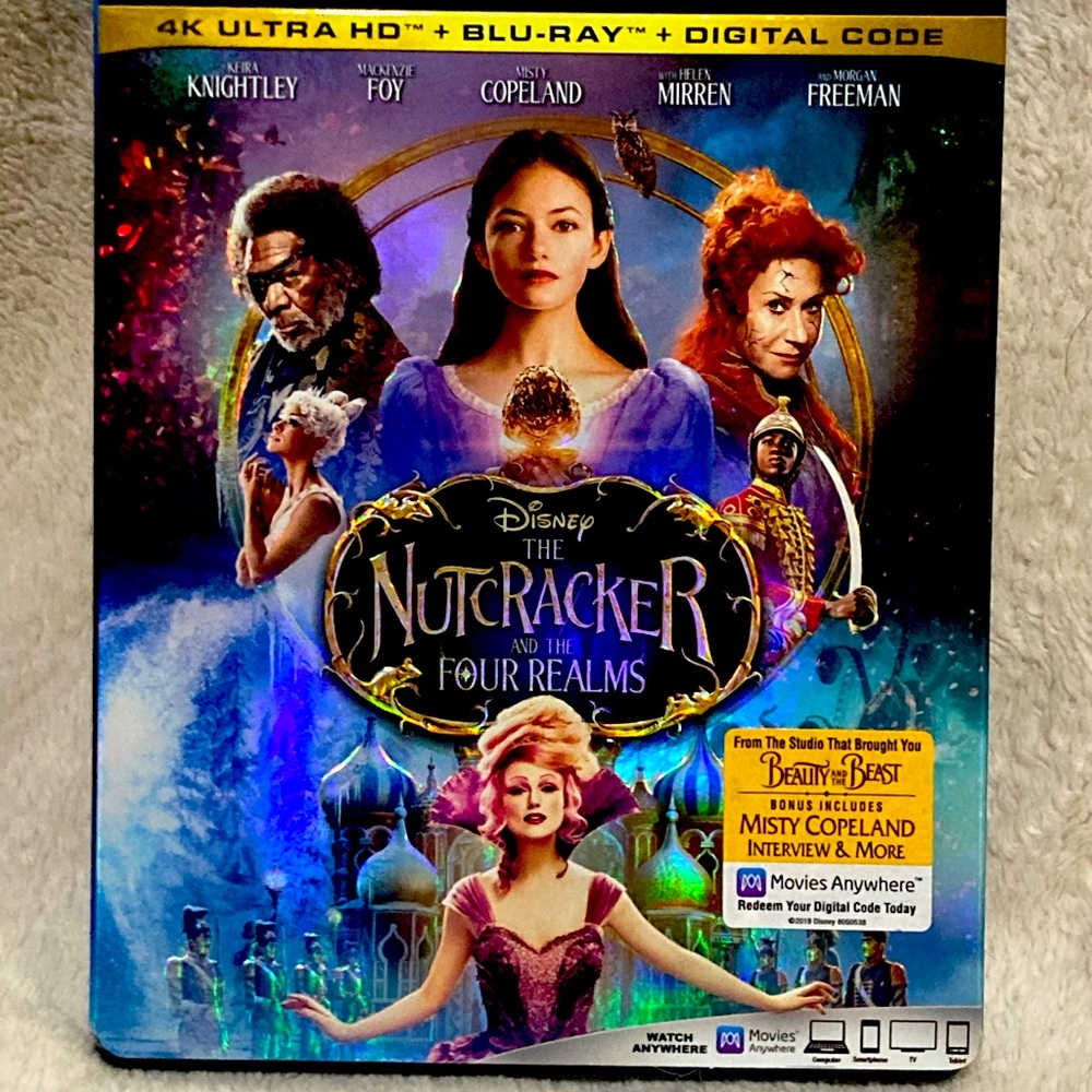 Disney NUTCRACKER & THE FOUR REALMS 4K Ultra HD/Blu-ray combo -no digital incl.